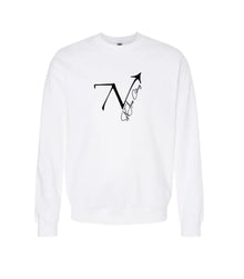  Plus White SvN Arrow Imprint Sweater