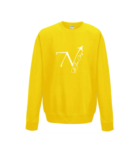 Yellow Centered SvN Arrow Imprint Sweater