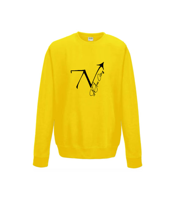 Yellow Centered SvN Arrow Imprint Sweater