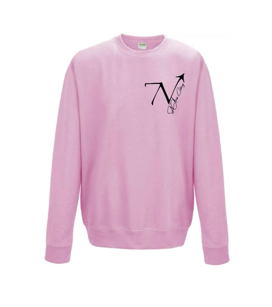 Pink Imprint Sweater