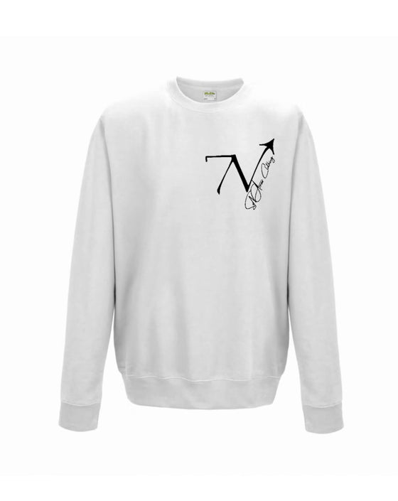 White Imprint Sweater